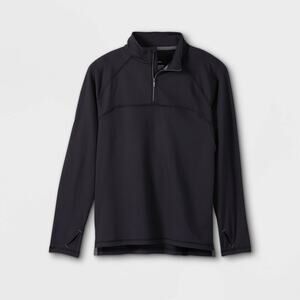 All in Motion Soft Gym 1/4 Zip Sweatshirt Black Boy's Size S (6/7)